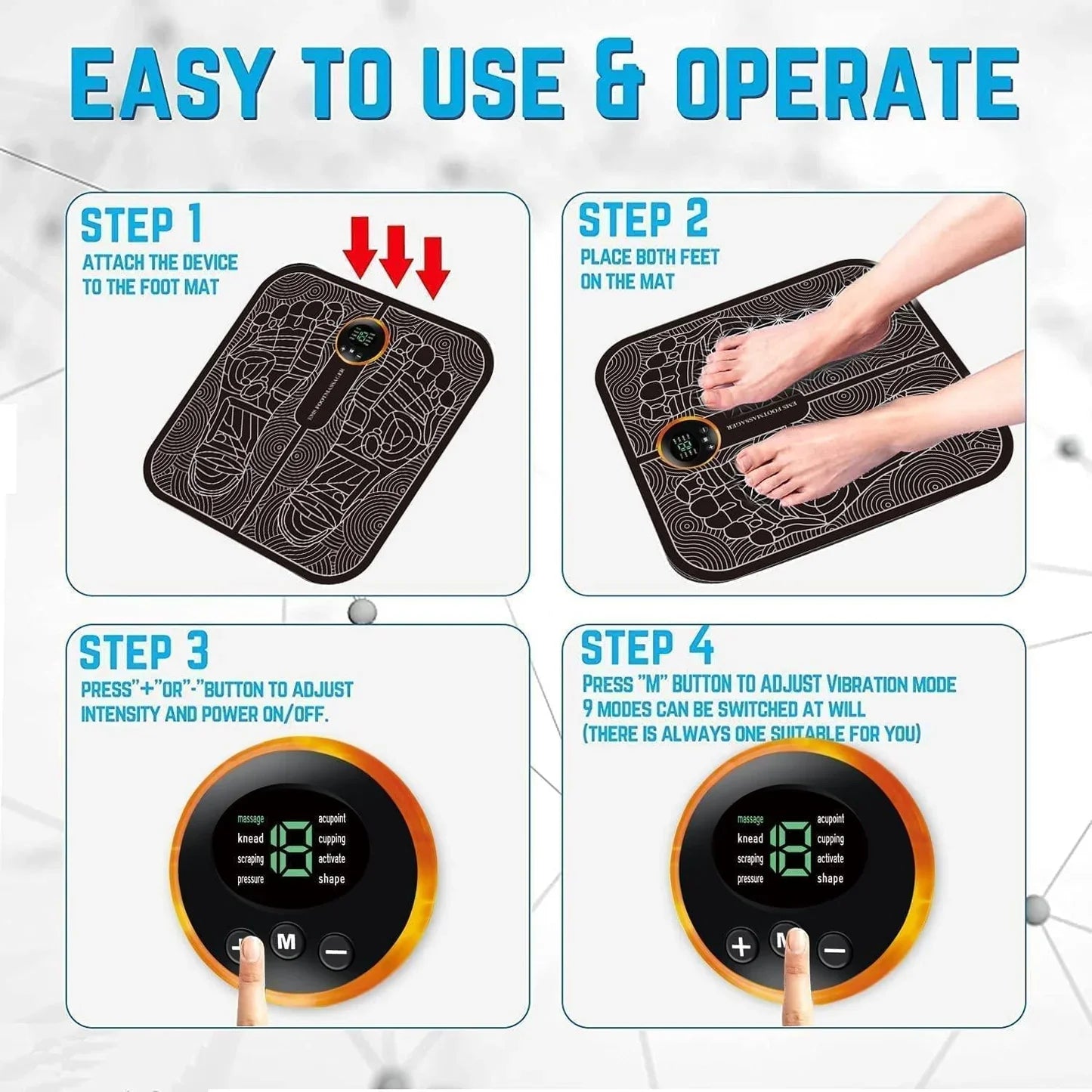 Wireless Relaxing  EMS Foot Massager