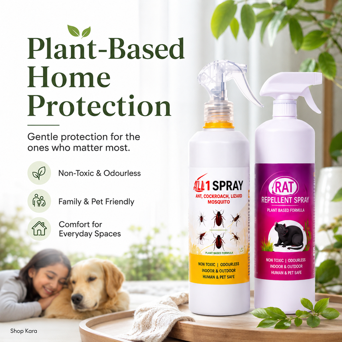 All-in-One Pest Control Combo | Rodent, Cockroach, Ant & Lizard Repellent Spray for Complete Home Safety
