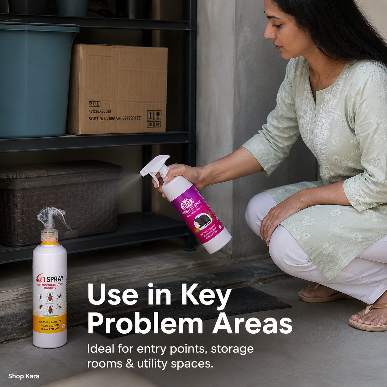 All-in-One Pest Control Combo | Rodent, Cockroach, Ant & Lizard Repellent Spray for Complete Home Safety