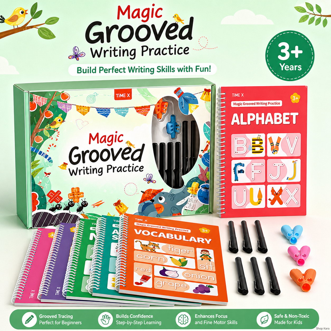 Magic Grooved Writing Practice Workbook Set