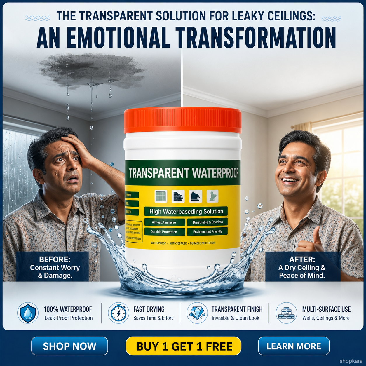 Transparent Waterproof Coating & Sealant  (Pack Of 2)