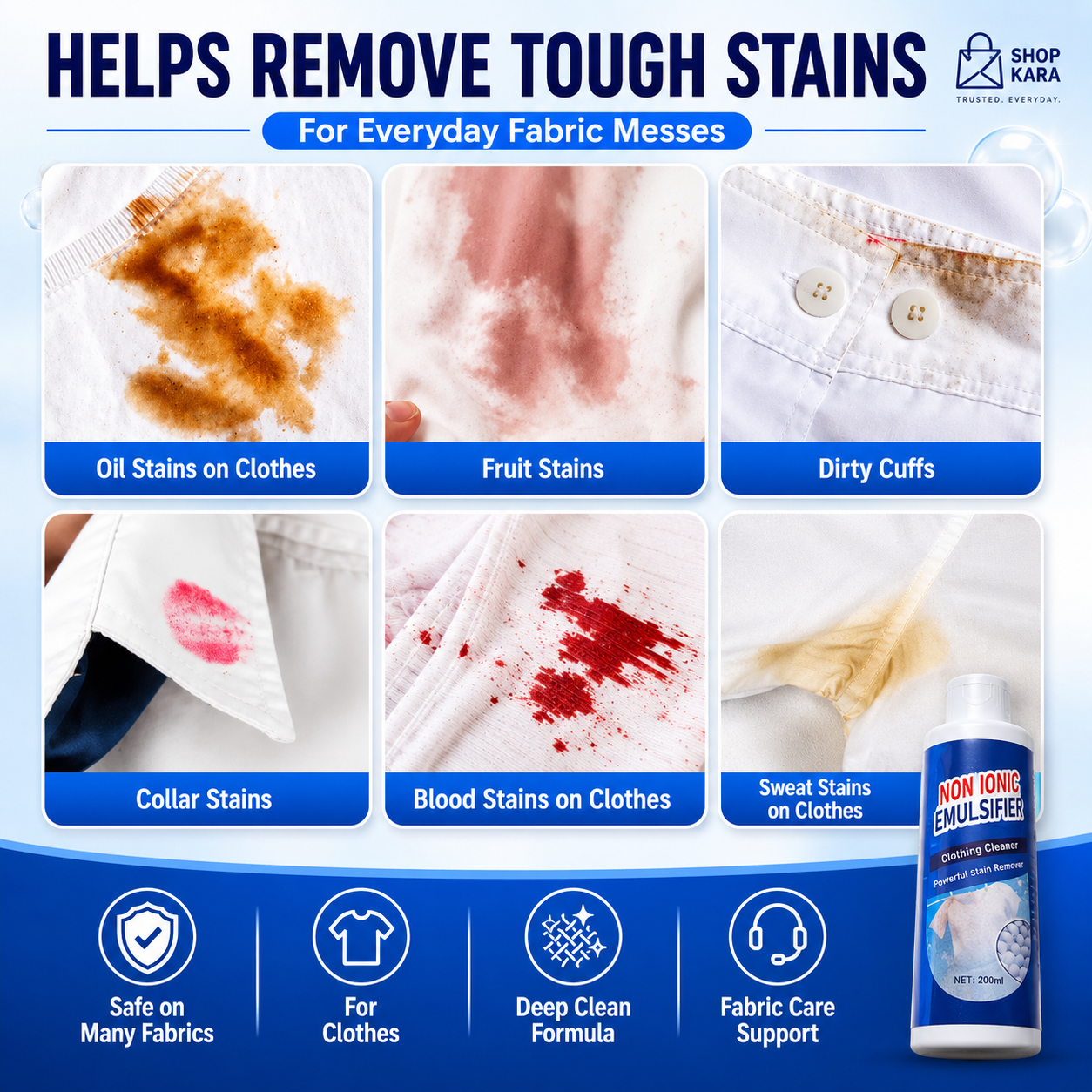 All-Purpose Clothing Stain Cleaner – Removes Coffee, Wine & Oil Stains in Seconds! BUY 1 GET 1 FREE