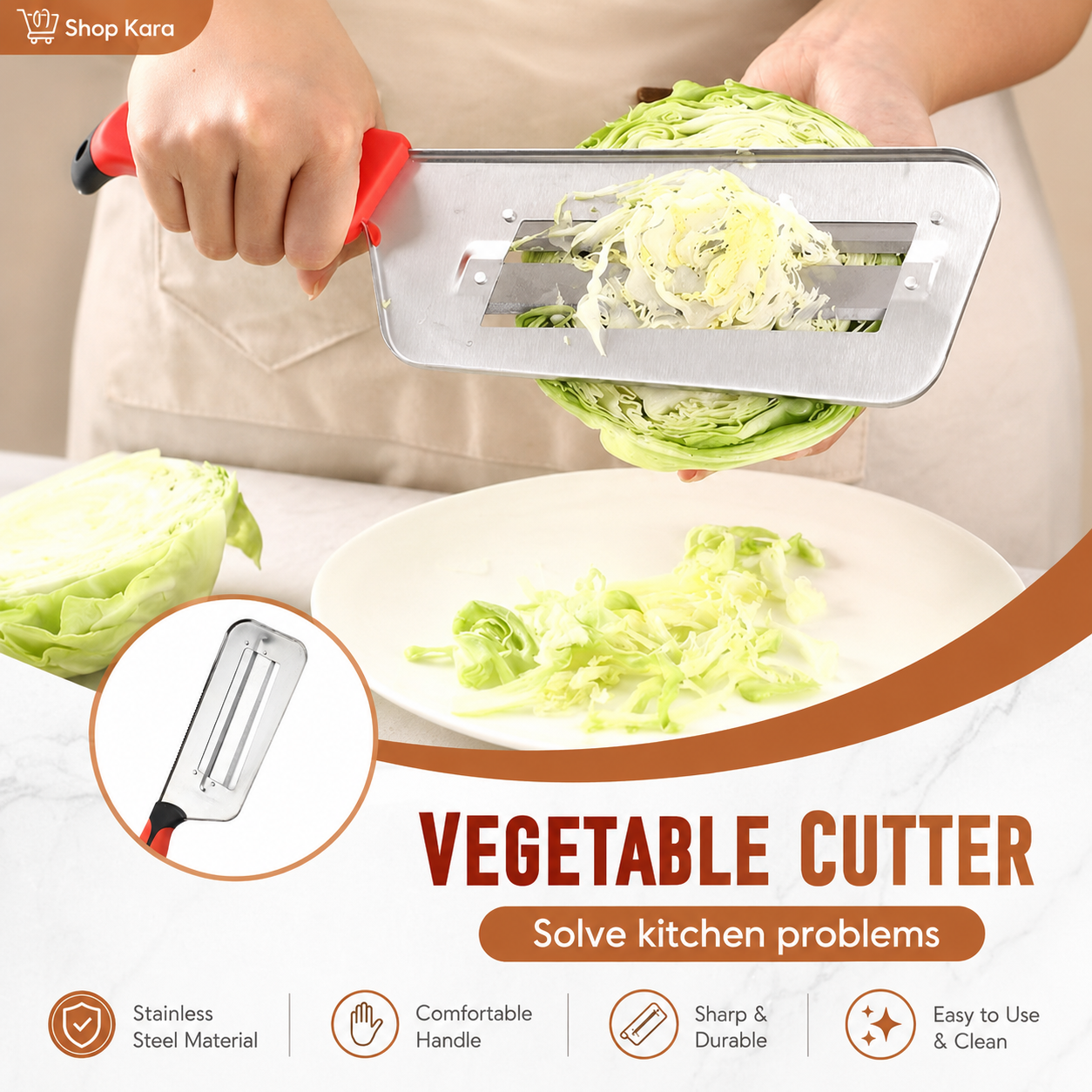 Stainless Steel Vegetable Cutter & Slicer