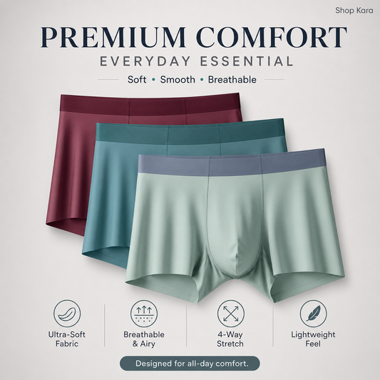 Men's Ultra Soft Ice Silk Lycra Material Comfortable Underwear | Light-Weight | Breathable | Anti-Bacterial