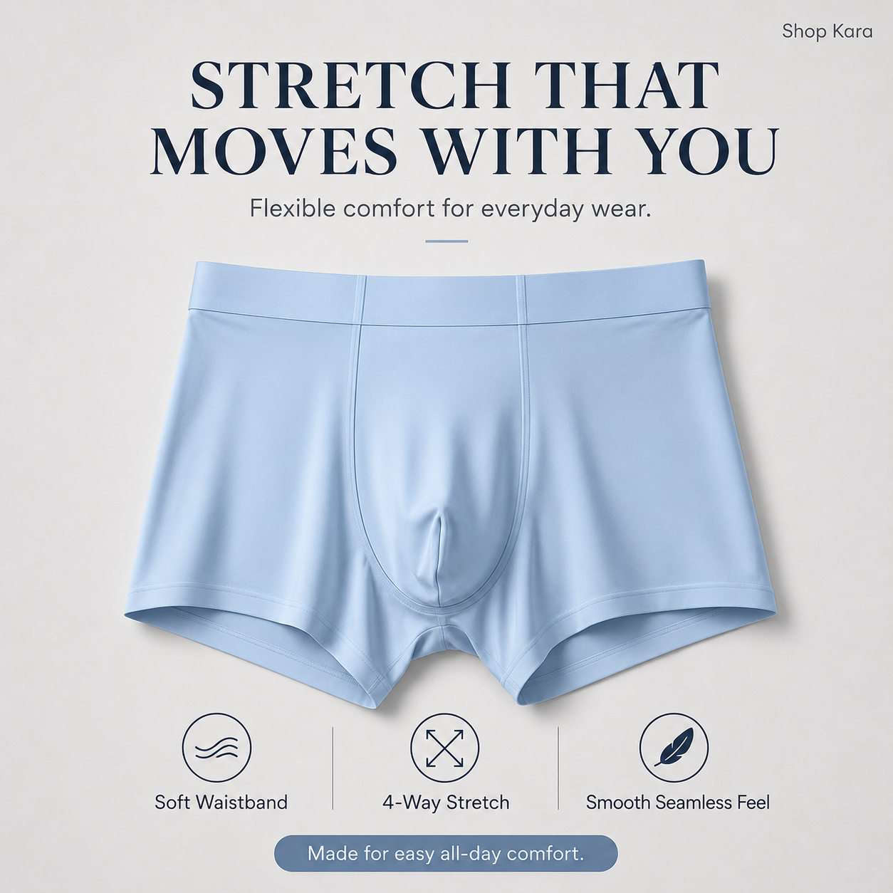 Men's Ultra Soft Ice Silk Lycra Material Comfortable Underwear | Light-Weight | Breathable | Anti-Bacterial